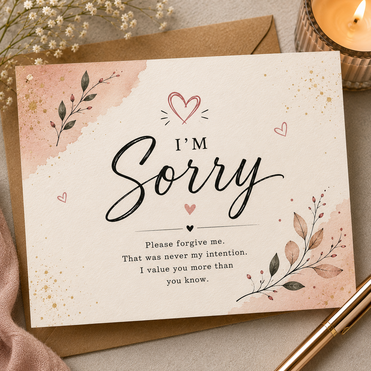 Sorry card